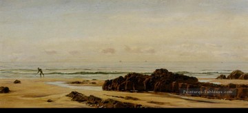 Bude sur la côte des Cornouailles paysage Brett John Peinture à l'huile